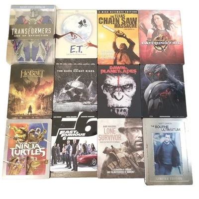 Blu Ray DVD Steelbook Special Edition Lot Of 12 Avengers Batman The Hobbit TMNT Foto 1 de 4