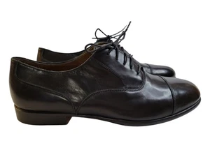 COLE HAAN Bragano Oxfords Mens Dress Shoes Sz. 8.5 D Leather Black ITALY - Picture 1 of 8