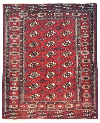 Vintage Handmade Red Oriental Rug Tribal Floral Style Entryway Carpet 4'7X5'8 ft - Image 1 of 4
