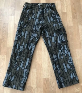 VIntage Hunt Cabela’s Tree Bark Camo Polar Fleece Pants 32 USA Union Made - Picture 1 of 12