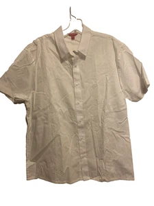 Guess Herren Button Down Hemd Gr. Medium Weiß Spitze Stickerei Detail Neu ohne Etikett - Bild 1 von 11