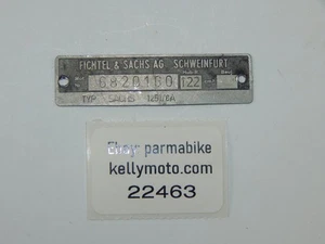 1970's SACHS 1251/6A ENGINE MOTOR ID PLATE TAG PENTON KTM HERCULES DKW VINTAGE - Picture 1 of 3