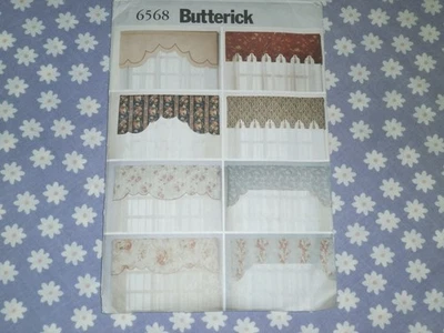 BUTTERICK 6568 HOME DECOR WINDOW REVERSIBLE VALANCES IN 8 STYLES  PATTERN-UNCUT - Image 1 of 2