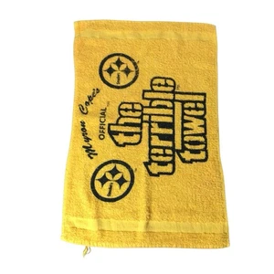 Pittsburgh Steelers Vintage Myron Cope Double Logo Terrible Towel 21" x 14" - Picture 1 of 2