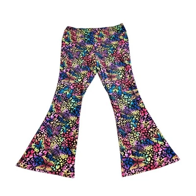 No Boundaries Leggings XXL 21 Juniors Flare Leg Butterfly Rainbow Festival Y2K - Image 1 of 4