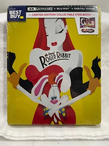 WHO FRAMED ROGER RABBIT 1988 4K / Blu-ray Combo LIMITED EDITION STEELBOOK - NEW - Picture 1 of 2