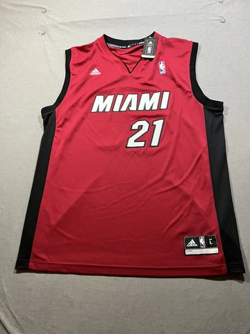 Miami Heat Hassan Whiteside Jersey Men's Large Red Pullover Sleeveless Adult Cover