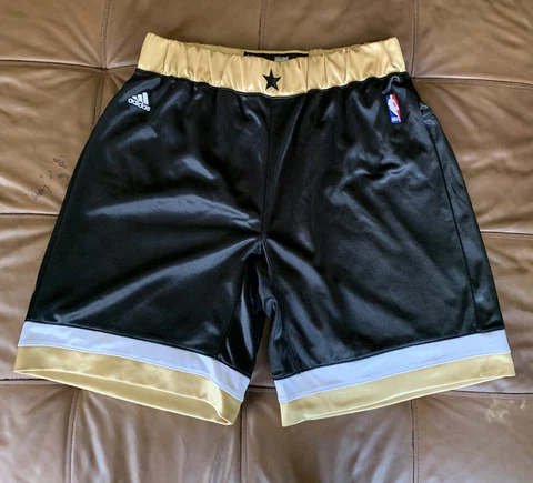 Authentic Washington Wizards Shorts Gilbert Arenas Adidas Gold Jersey 32 NBA VTG Cover