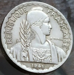 French Indochina, 10 Centimes, 1941 (1939-41), Copper-Nickel Coin (B-509) - Picture 1 of 2