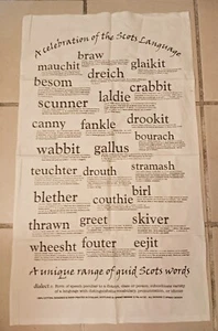 Schottland Dialekt Geschirrtuch Celebration of the Scotts Language Baumwolle 17,5x30 - Bild 1 von 9