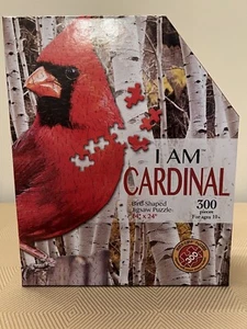 Puzzle, Ich bin Kardinal, Vogelform, 300 Teile, 14" x 24", NEU - Bild 1 von 4