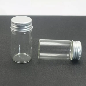 4 Empty Small Glass Storage Bottles Vials with Screw Cap 12ml(22X60mm) Mini Jars - Bild 1 von 8
