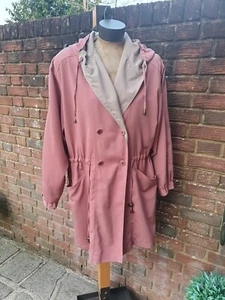 Silkana Nuage Salmon Pink hood coat Size 14 - Picture 1 of 13