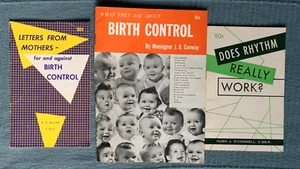 Lot Of (3) 1950’s 60’s Birth Control pamphlets Rhythm Conway Miller O’Connell - Picture 1 of 16