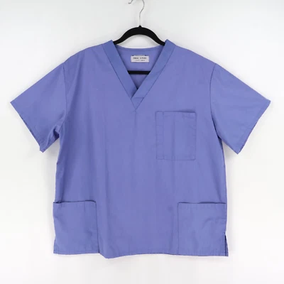 Blusa Médica M&M Clásica Confort Para Mujer Talla M Azul Bolsillos Mangas Cortas Médica Foto 1 de 4