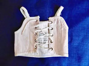 RARE CORSET DE POUPÉE ANCIENNE AVEC PUBLICITÉ "CORSETS AUX SULTANES" À TOULOUSE - Foto 1 di 6