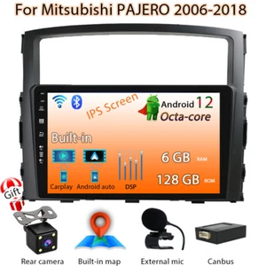 ▶️6G+128G◀️ Android14 Autoradio Car Stereo GPS FM Per Mitsubishi PAJERO 2006-18 - Foto 1 di 23