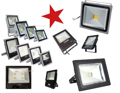 FARO LED faretto slim 10w 20w 30w 50w 100w 200watt esterno impermeabile IP65/66  - Immagine 1 di 4