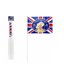 Queens Platinum Jubilee Grande Mano Agitando Bandera Union Jack Fiesta Callejera Regalo - Imagen 1 de 1