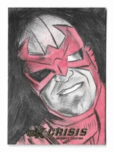 Cryptozoic CZX Crisis on Infinite Earths Hawk 1/1 Sketch by Jeffrey Benitez - Picture 1 of 3