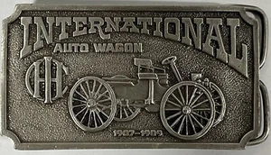 International IH 1907-1909 Auto Wagon Car Buggy Pewter Belt Buckle 1974. SH1 - Picture 1 of 2