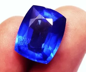 Natürlicher blauer Saphir Kissenschliff 10,15 ct zertifizierter loser Edelstein ~ kostenloses Geschenk - Bild 1 von 7