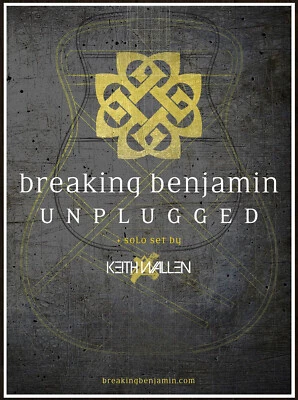 BREAKING BENJAMIN Unplugged Acoustic Tour 2024 Edición Limitada Nuevo Póster RARO! Hard Rock Foto 1 de 2