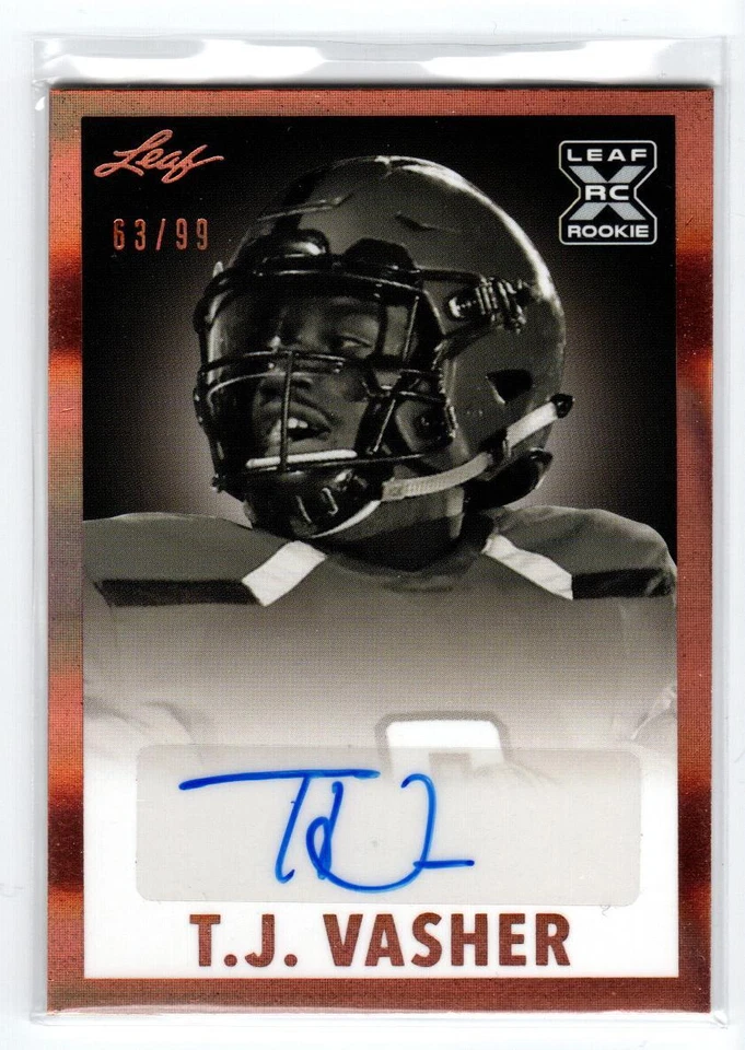 2021 Leaf Memories '60 AUTO Bronze #BWTJV T.J. Vasher /99 - Image 1 of 1