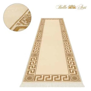 Teppich Läufer Langflor Beige Weich Wohnzimmer Mäander Carpet641 - Bild 1 von 16