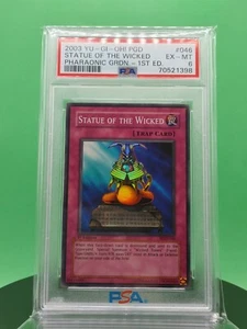 1° Edizione PSA 6 Statua dei Malvagi PGD-046 Super Rara 2003 Inglese Yu-Gi-OH! - Foto 1 di 4