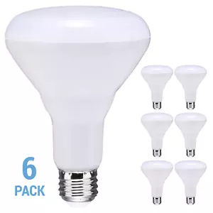 6 Pack Satco 9022 10BR30 LED 10W 120V Medium E26 Base Dimmable 3000K Warm White - Picture 1 of 6