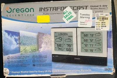 Oregon Scientific Instaforecast I600 Real Time Global Weather Forecaster Station - Image 1 of 4