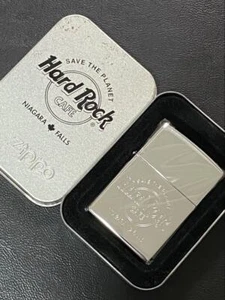 Zippo Hard Rock Cafe Niagara Silver One Sided Processing Lighter Regular Japan - Picture 1 of 11