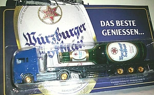 68-F CAMION BIRRA Würzburger Hofbräu Biere MAN rimorchio basso carico bottiglia - Foto 1 di 1