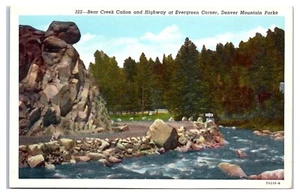 Bear Creek Kanone und Highway bei Evergreen Corner Colorado Postkarte - Bild 1 von 2