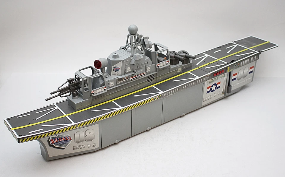 HEROES Ultimate Badge of Courage AIR CRAFT CARRIER Working almost 36" Long RARE! - Image 1 of 4