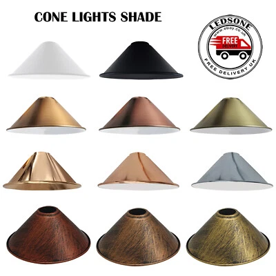 LEDSone Pantalla Colgante Fácil Ajuste Cono Fácil Ajuste Lámpara Colgante Metal Tonos de Luz Foto 1 de 4