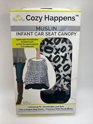 UNISEX itzy ritzy acogedor sucede muselina asiento de coche infantil toldo abrazos y besos XOXO Foto 1 de 4