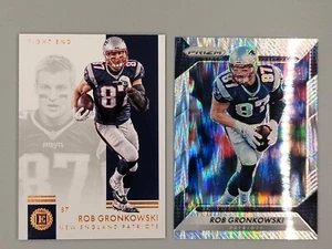 Lote de 2 tarjetas Panini Prizm Silver Shock Rob Gronkowski 2016 cubiertas  - Imagen 1 de 4