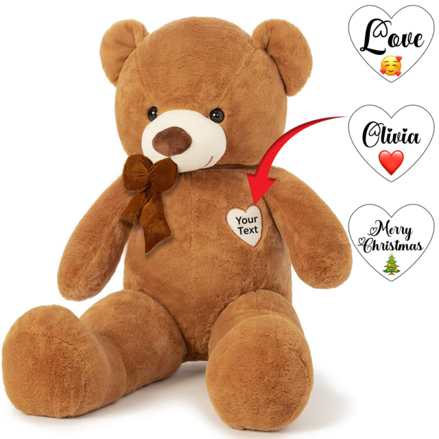 Oso de peluche personalizado para ella y él, juguetes de peluche de oso con  texto + imagen personalizados como regalos personalizados para Navidad