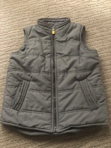 CARTER'S Kids Boy Size 7 Gray Zip Front Puffer Vest Unisex Girl EUC Jacket - Picture 1 of 6