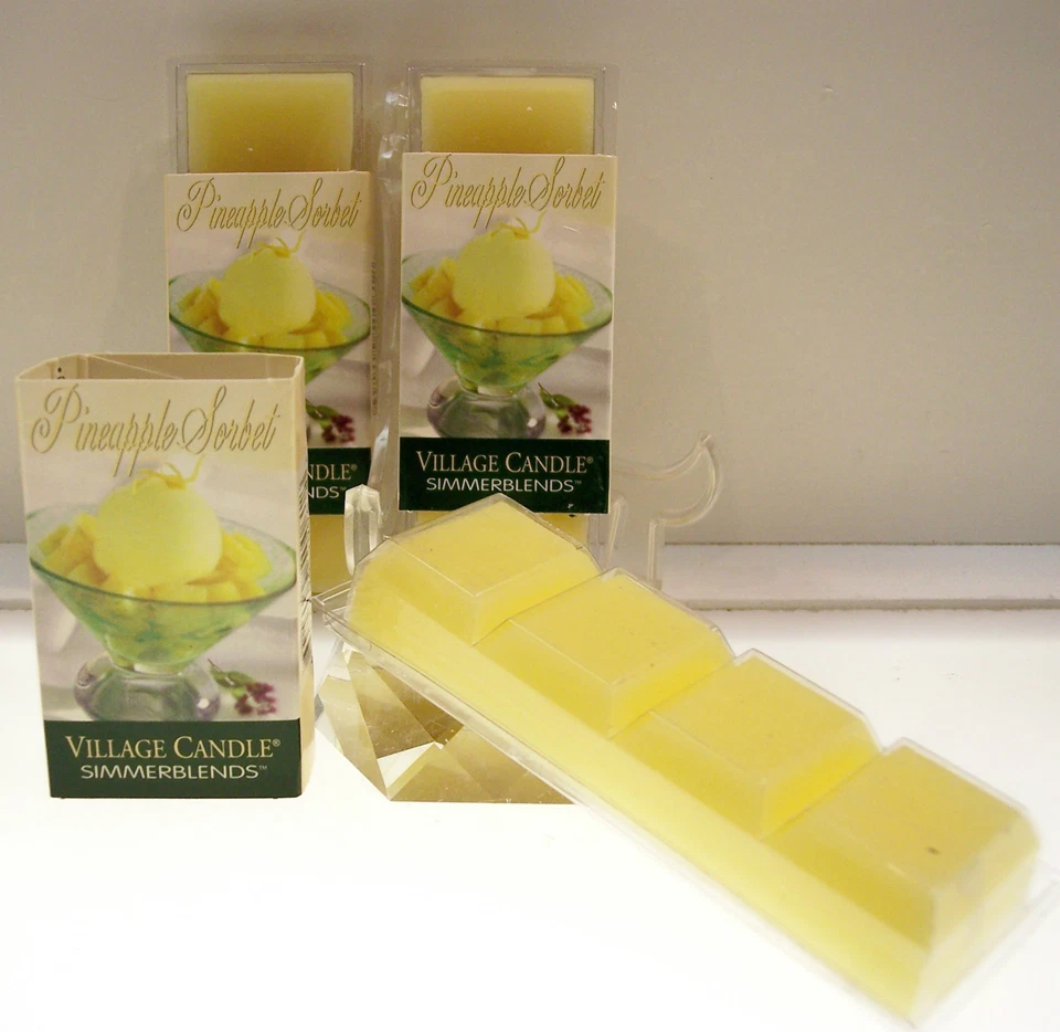 Village Candle lote de 3 piezas mezclas a fuego lento/sorbete de piña tarta *envío gratuito a ee. uu. Foto 1 de 1