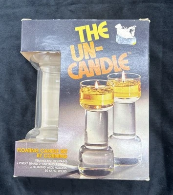 Juego de velas flotantes The Un-Candle de Corning nuevo en caja muy vintage Foto 1 de 4
