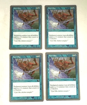 MTG X4 * Fowl Play X4  Playset  NM+ / NP  Unglued Regular  SellbyCyn - Image 1 of 4