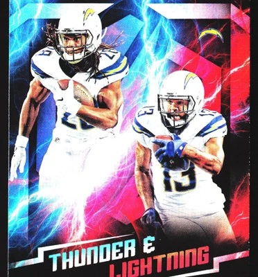 Melvin Gordon Keenan Allen 2018 Panini Playoff Thunder Los Angeles Chargers - Image 1 of 2