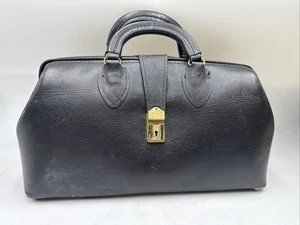 Bolso médico antiguo original grande de cuero de Schell - Imagen 1 de 4