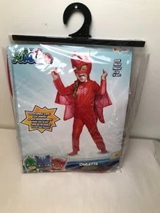 PJMASKS OWLETTE Kinder Deluxe Halloween Kostüm Größe L 4-6X - Bild 1 von 1