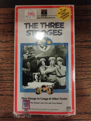 Three Stooges They Stooge to Conga (VHS, 1940) Rca Wrapper W/ Watermarks B54 - Image 1 of 4