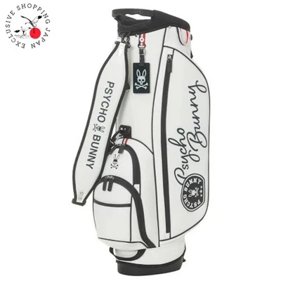 Psycho Bunny Golf LWG Carry Stand Bag White 9 x 46in 3.1kg 4-way Divider New Men - Image 1 of 4