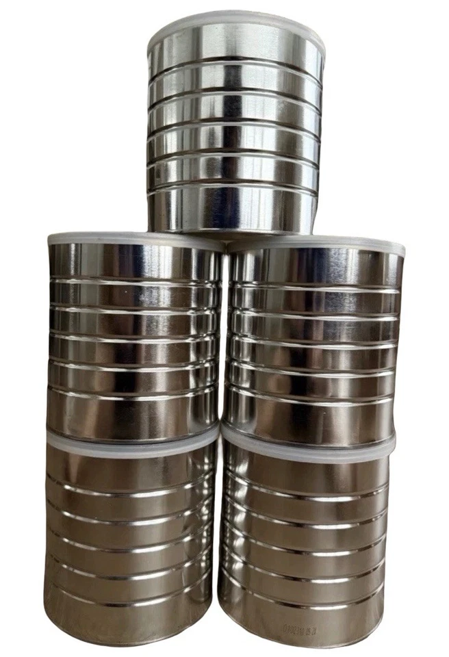 5 EMPTY Coffee Cans w Lids Lot Metal Tin Primitive Kitchen Storage Canisters Lot - Image 1 of 1